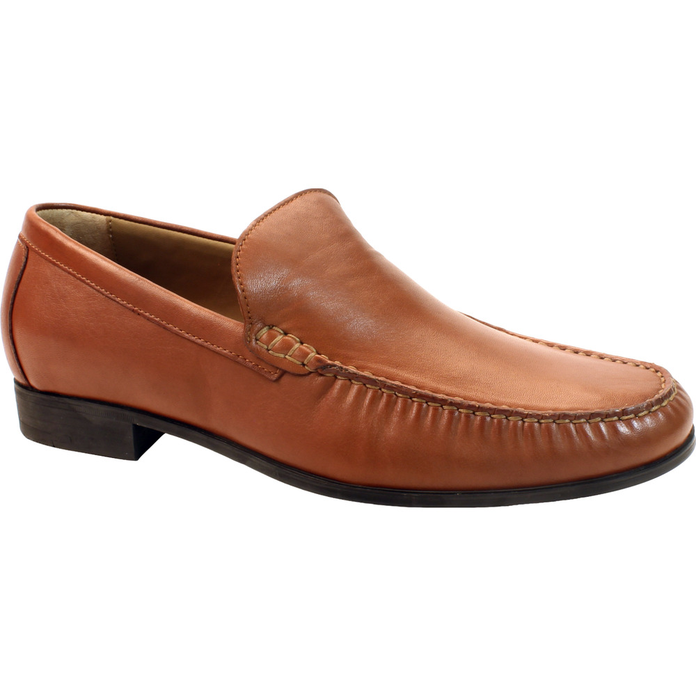 Johnston & Murphy Cresswell Venetian Brown Sheepskin Loafer Shoes Mens Size 8M
